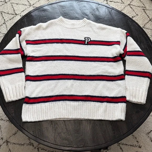 Victoria's Secret PINK White Knit Sweater - Picture 1 of 5